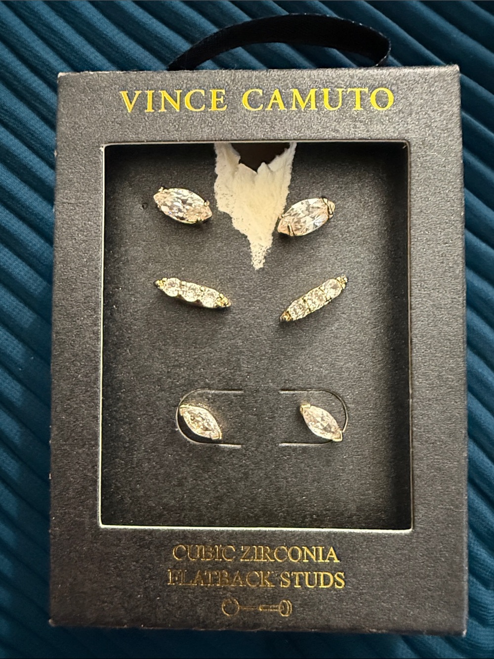 Vince Camuto Gold-Tone Clear Crystal Stud Earring Set